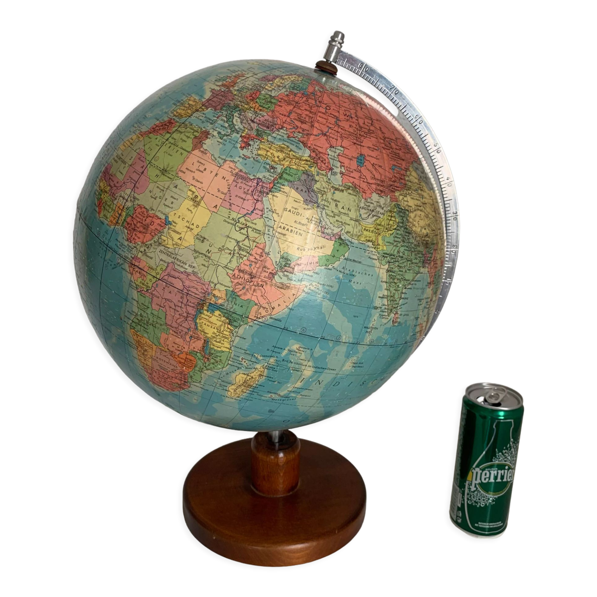 Vintage globe 1973 terrestrial Räth ex-GDR - 48 cm