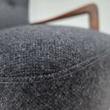 1960s, Danish armchair by Fritz Hansen model 8000/8020, furniture wool.