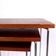 Ensemble de tables gigogne en teck et chrome par Brabantia