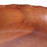 Vintage teak wooden high bowl or fruit bowl 1960s Denmark