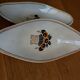 Ramekins raviers in earthenware Digoin Sarreguemines stencil decoration