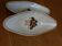 Ramekins and dishes in Digoin Sarreguemines earthenware with stencil decoration.