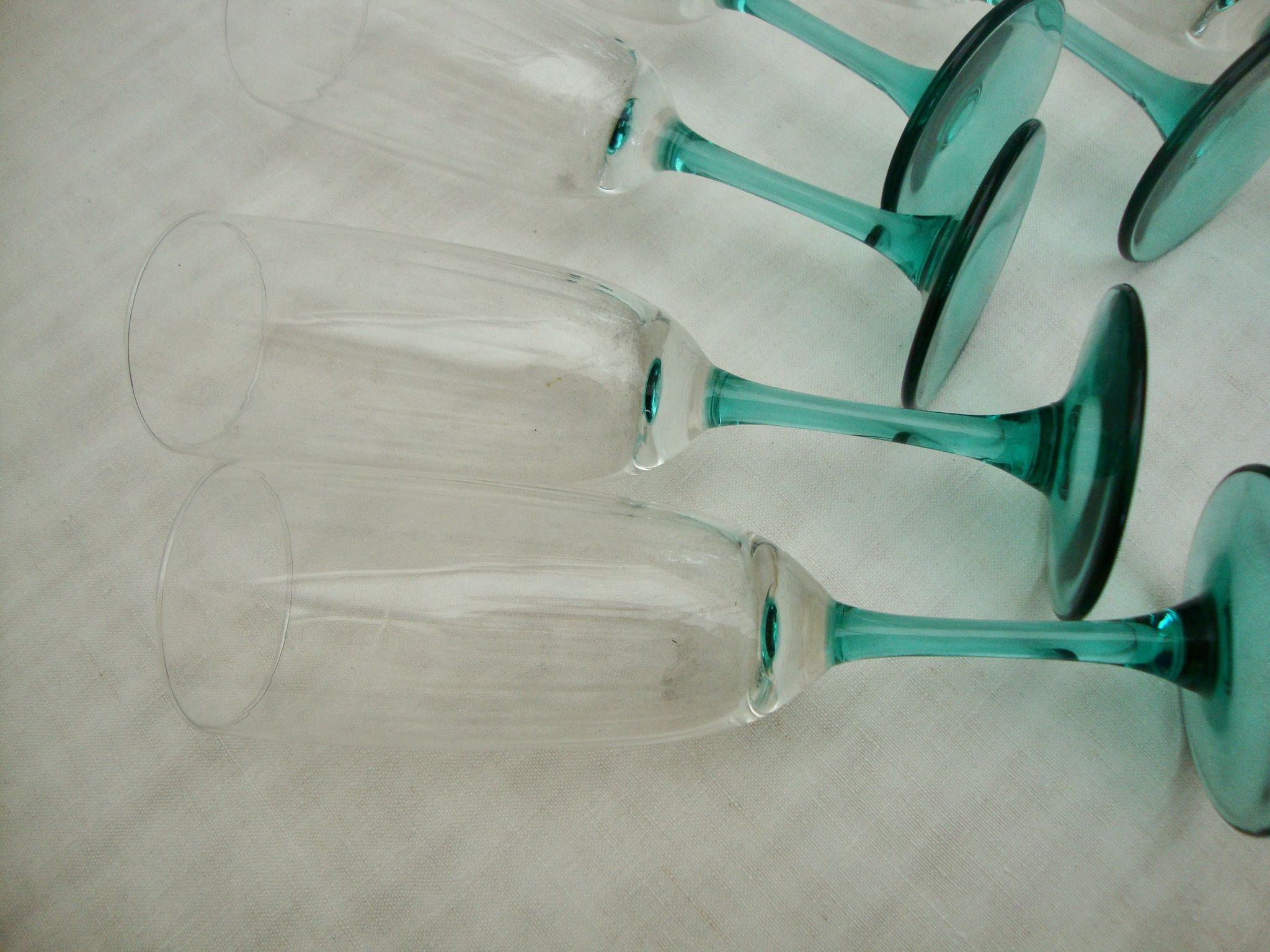 6 glasses champagne flutes
