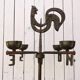 Wrought iron lamp, weather vane, Marolles workshop, Jean Touret