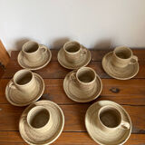 7 stoneware coffee cups