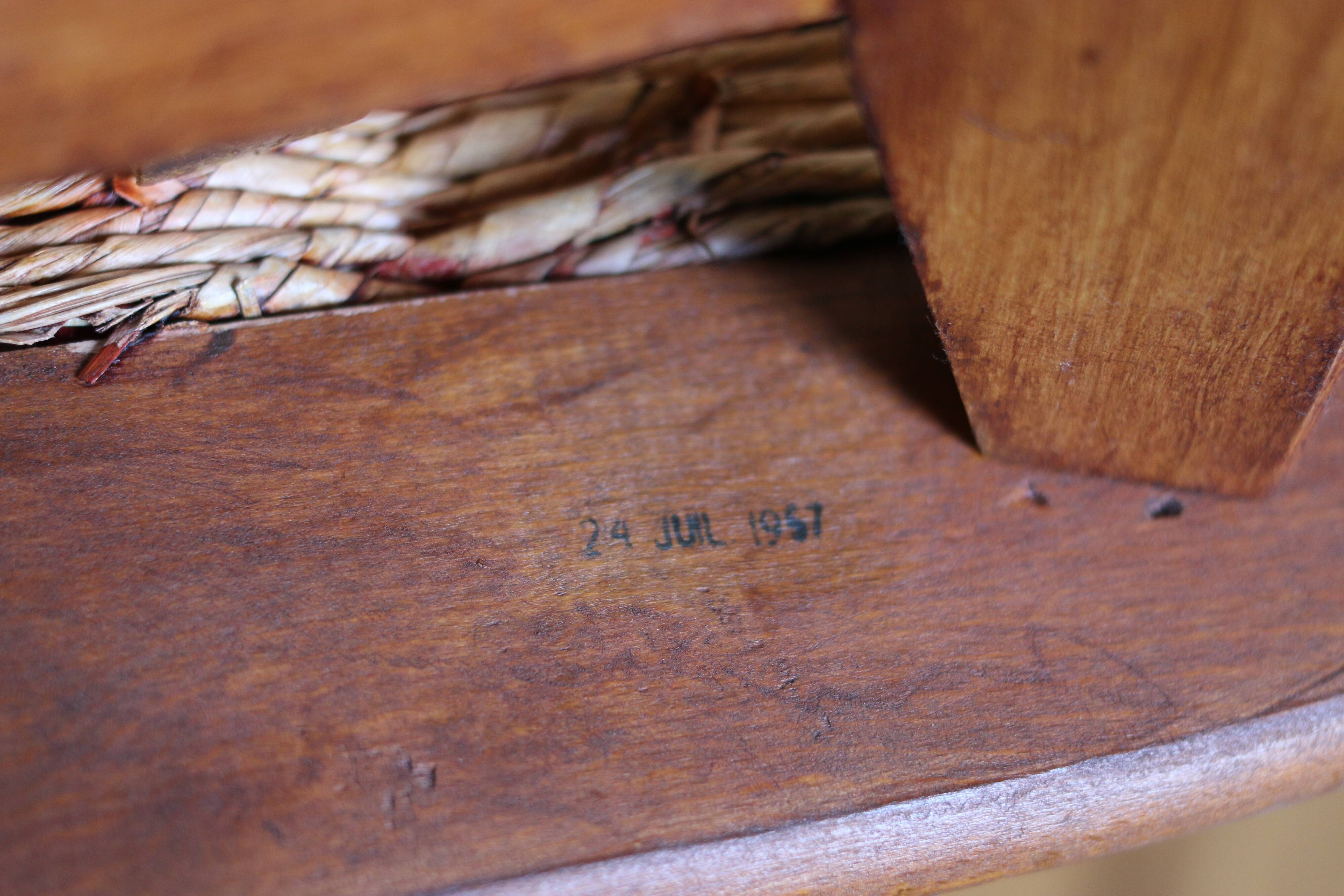 Set of 3 vintage Roger Landault "Ellipse" Sentou chairs 1957