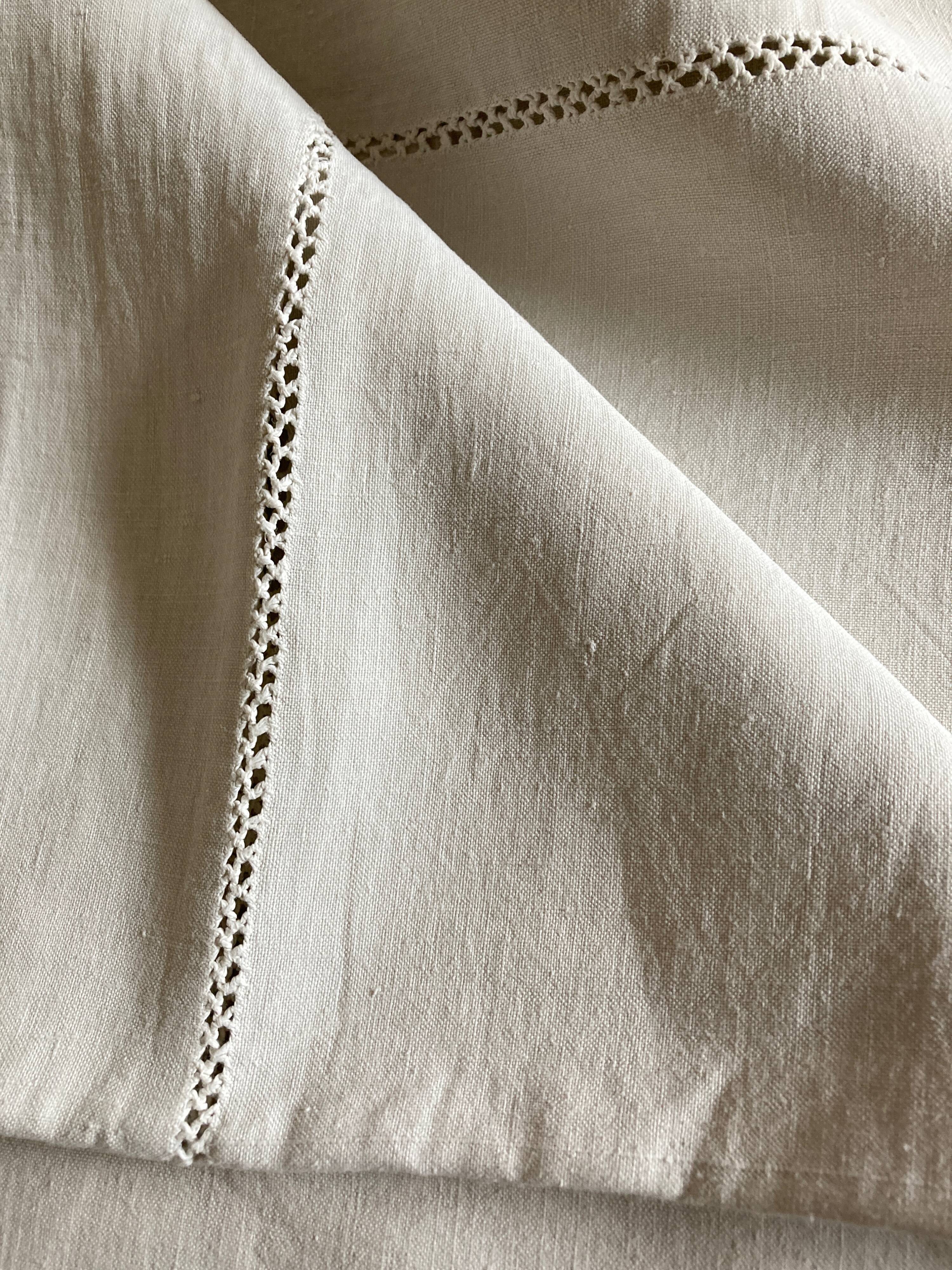 Country sheet linen canvas 19th without monogram L240cm