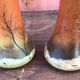 Pair of vases signed Legras