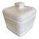 Vintage White Opaline Butter Dish 1970s