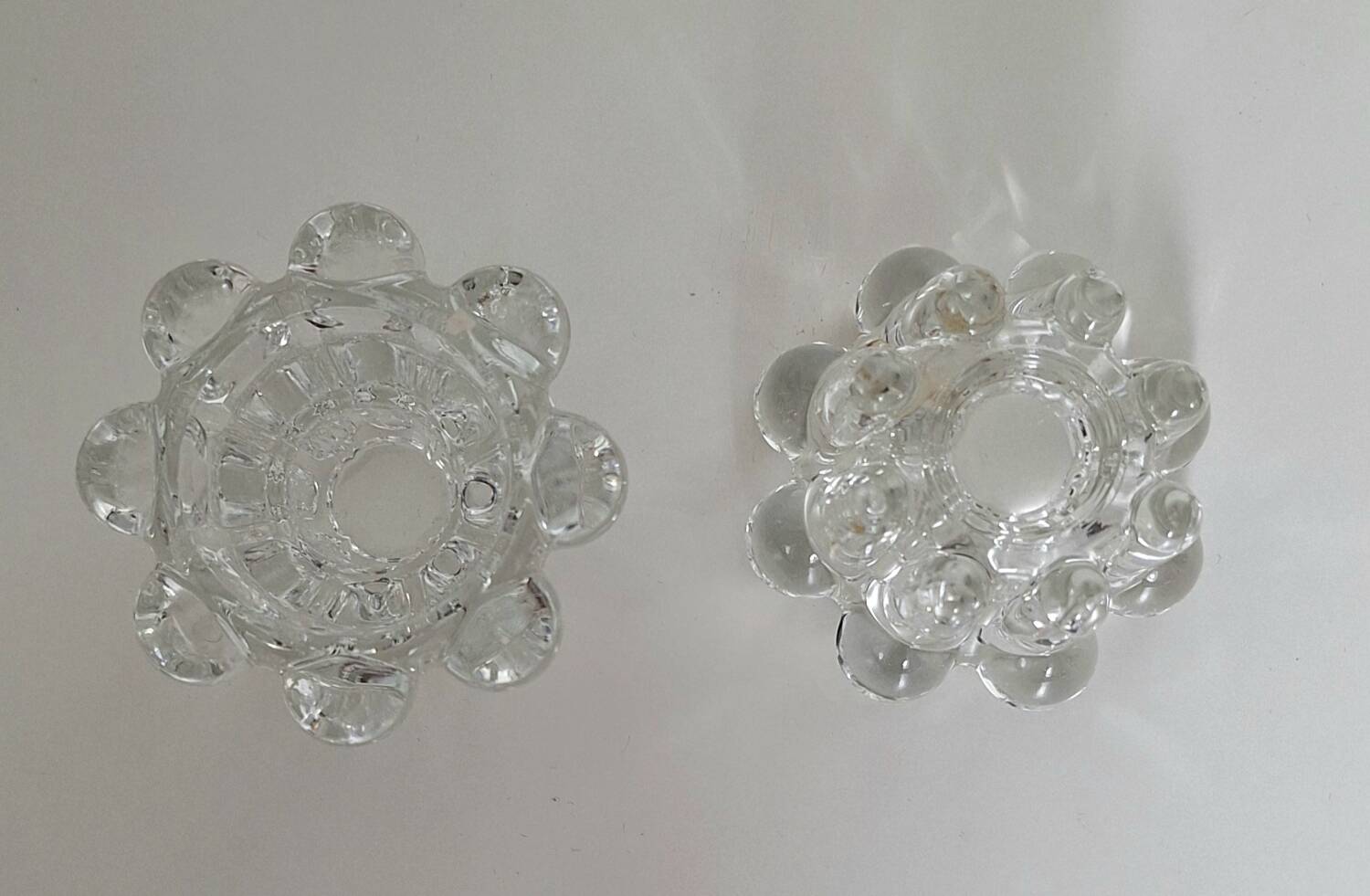 Vintage glass candle holders