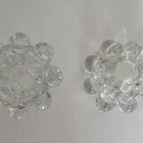 Vintage glass candle holders