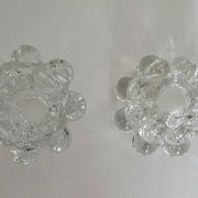 Vintage glass candle holders