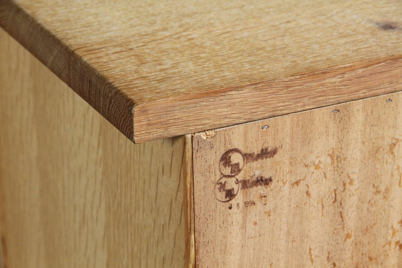 Vintage 1994 Danish Modern Oak Cabinet in the style of Henning Kjærnulf