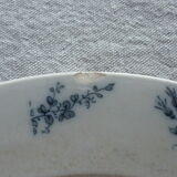 3 plates flat blue pink badonviller