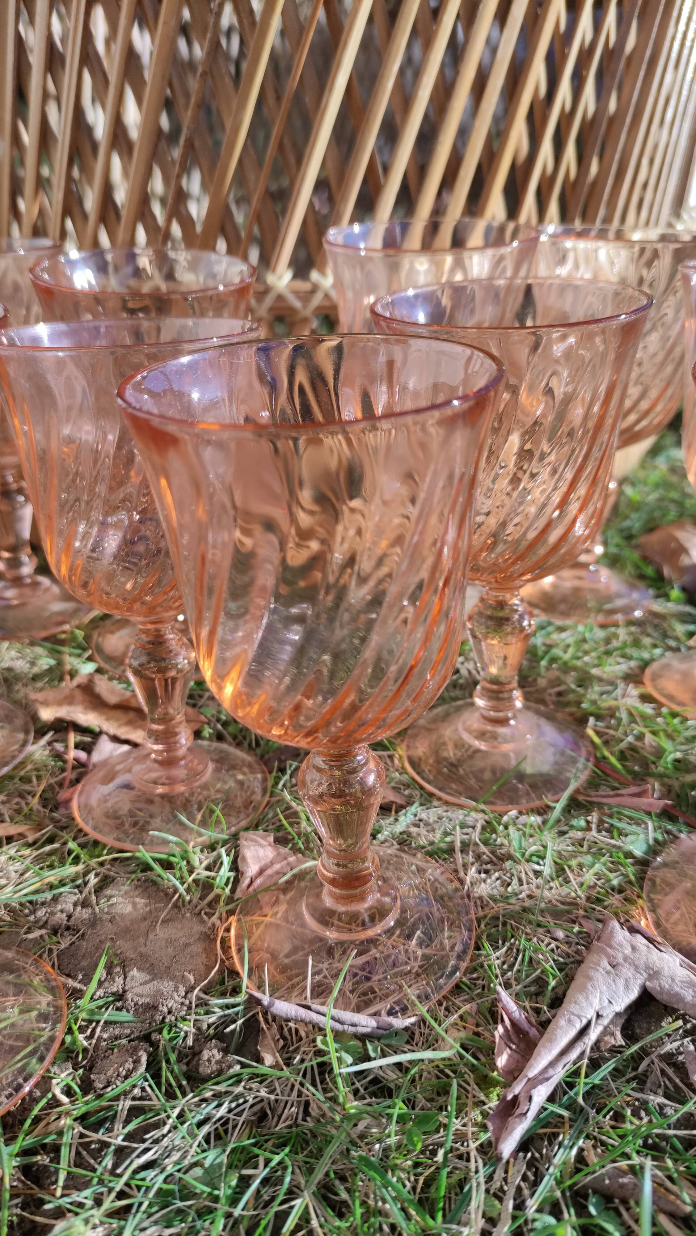 Set of twelve foot glasses Rosaline D'arcoroc Luminarc