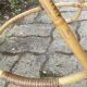 Round rattan coffee table 1970