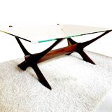 Condor coffee table by frederik schriever-abeln  with new glass tabletop