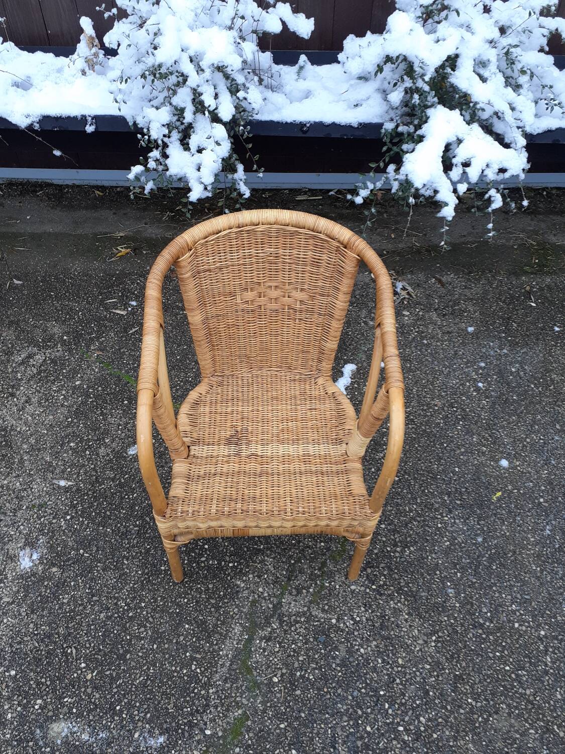 Wicker armchair