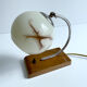 Table lamp art deco bauhaus, Vintage, 30s, Opaline Wood