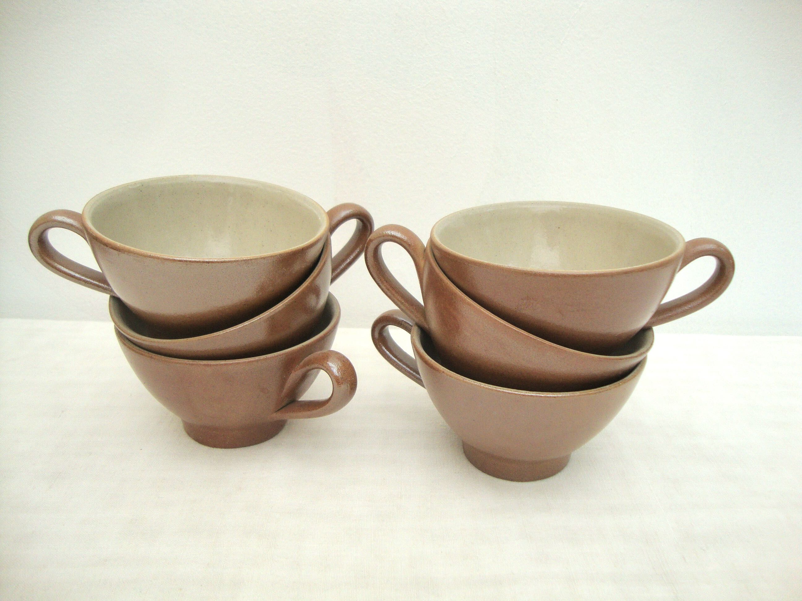 Set 6 cups or sandstone bowls