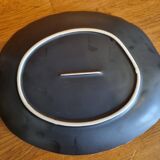 Turquoise leaf-shaped presentation plate