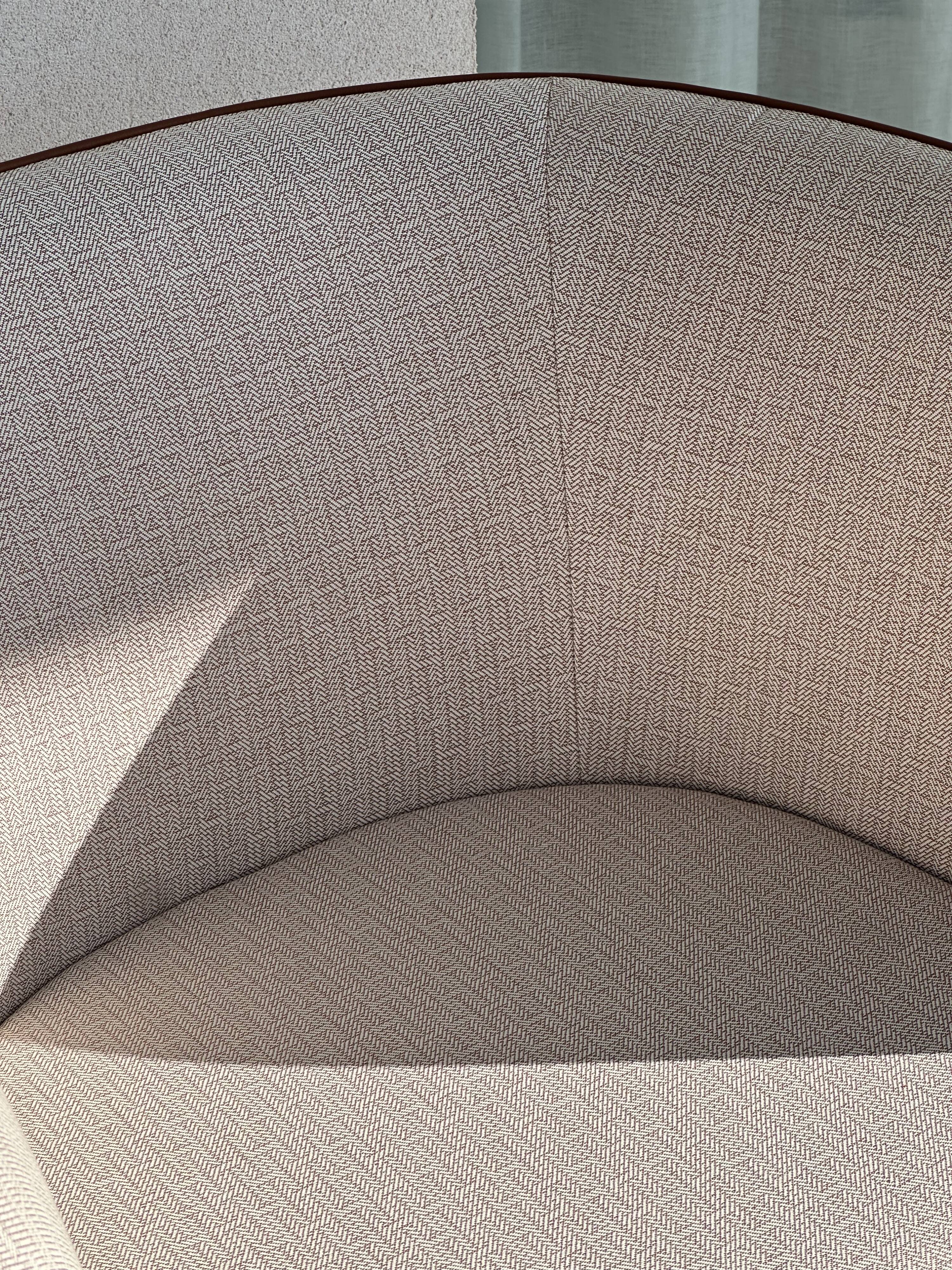 Cabriolet armchair in oak, Cravache Fauve/Seige leather, Hermès