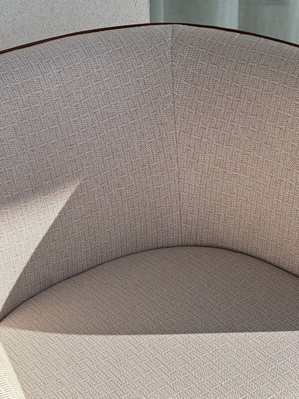 Fauteuil cabriolet en chêne et cuir cravache fauve/seigle Hermès