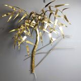 Palm tree wall light by Daniel D'Haeseleer, 1970s