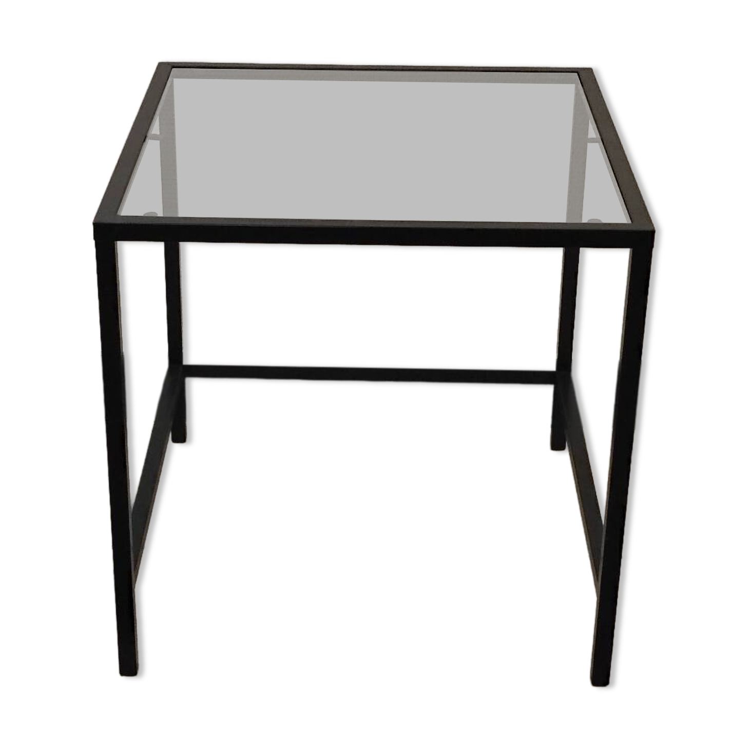 Metal and glass coffee table