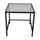 Metal and glass coffee table