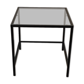 Metal and glass coffee table