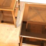 Set of 2 side or end table plus coffee table 23 carat gold