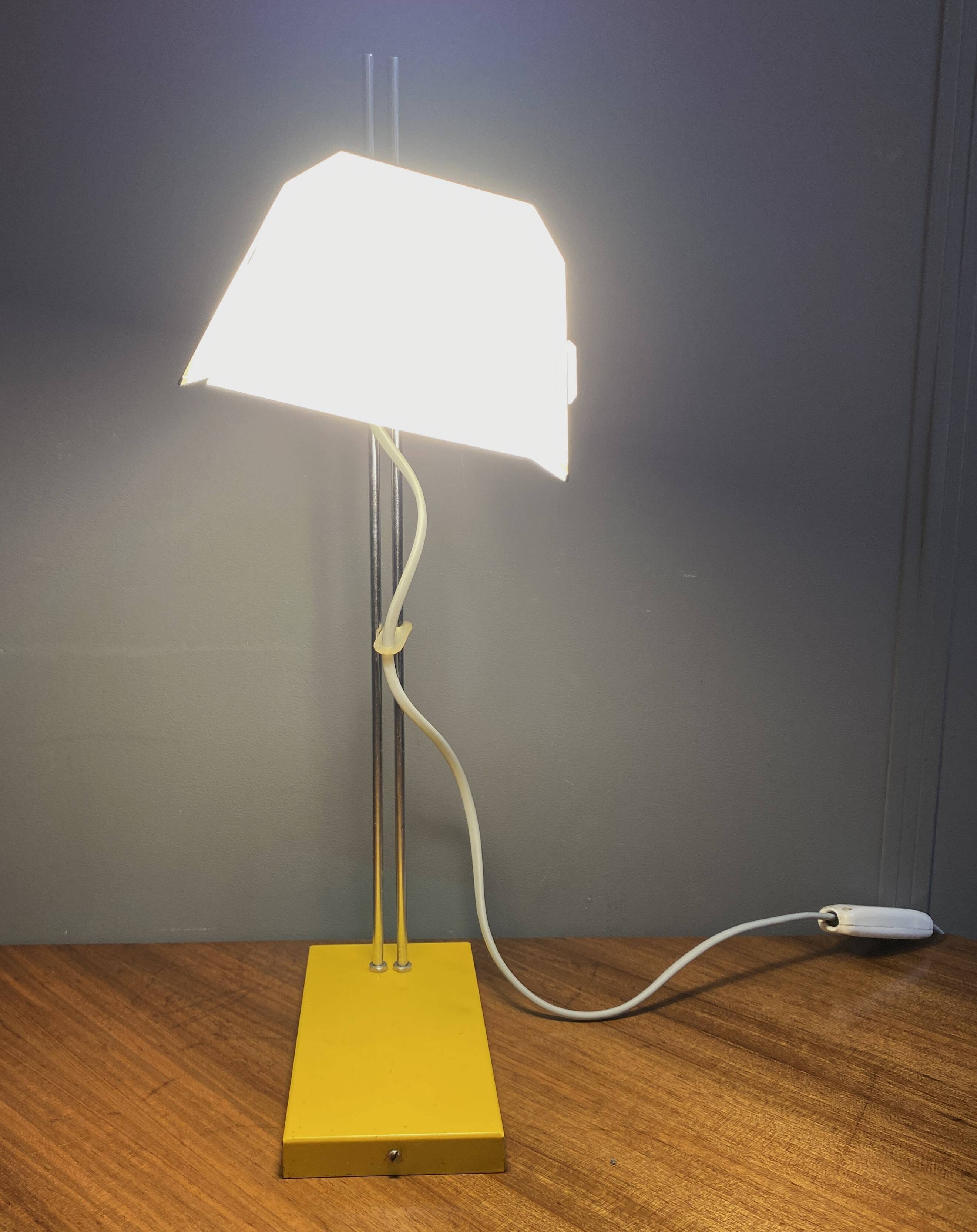 Yellow desk lamp by Josef Hurka for Lidokov model L192-1353