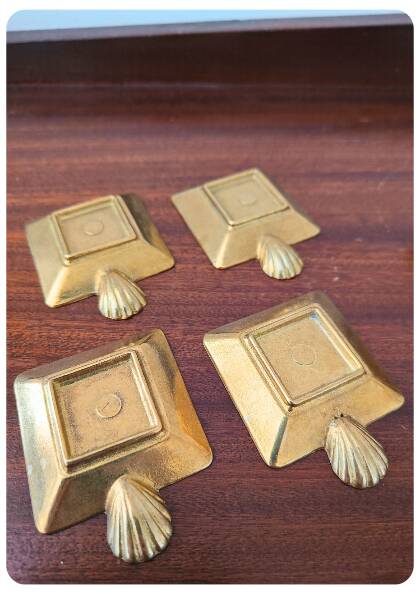 Vintage FAL brass ashtray set