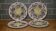 Set of 4 Belon earthenware oyster plates – 25 cm – yellow & green