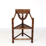 Traditional Swedish carved chair "Monkstol"