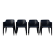4 fauteuils noirs Plank Claudio Bellini Mon Ami