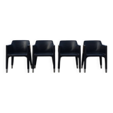 4 fauteuils noirs Plank Claudio Bellini Mon Ami