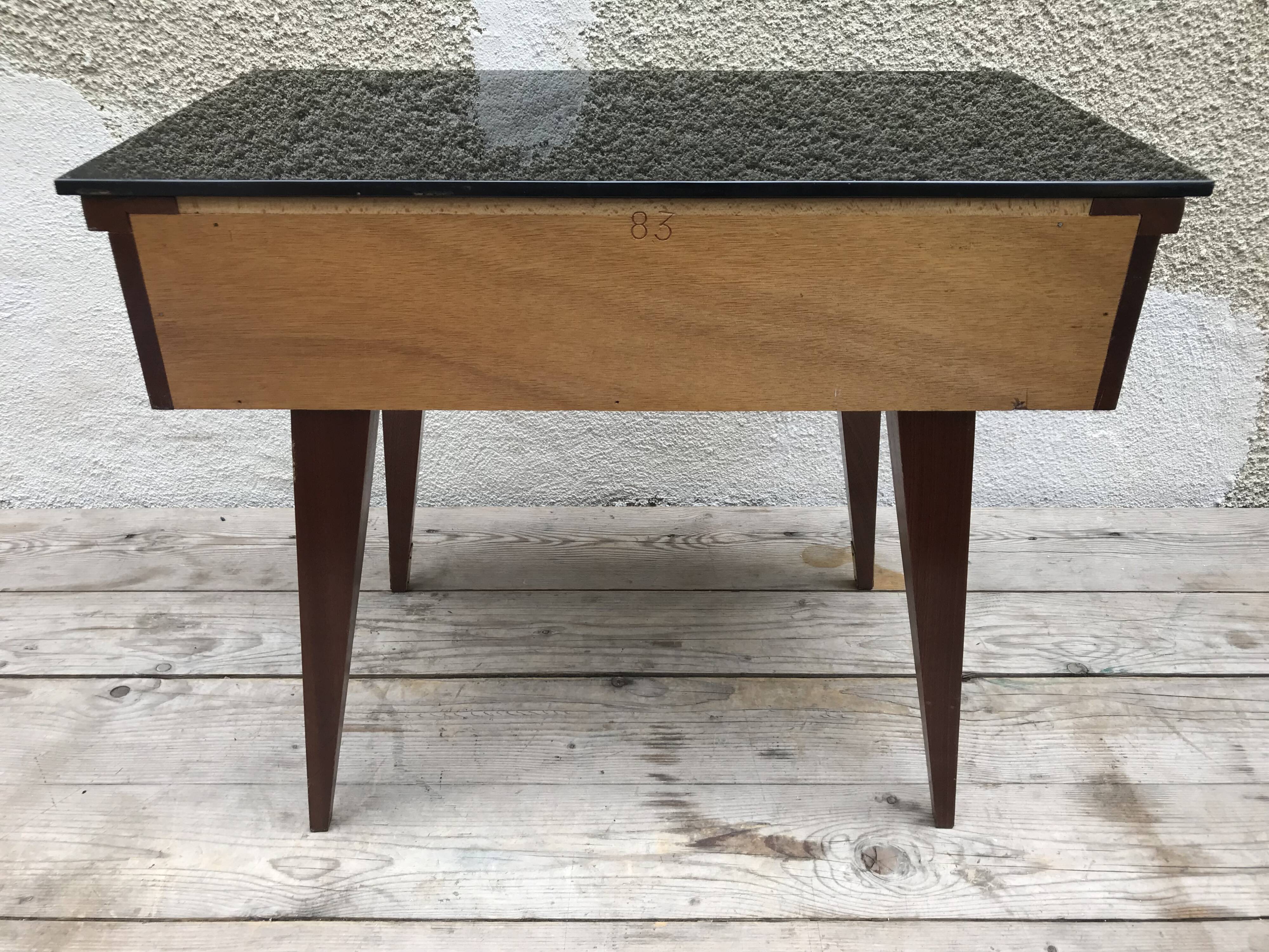 Tables de chevet scandinaves pieds compas années 70