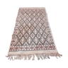 White Moroccan kilim carpet, handmade Berber wool rug