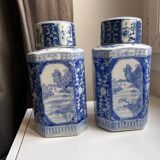 Paire de pots à thé ou pots à gingembre