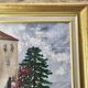 Oil Painting on Canvas - Château de Gevrey-Chambertin Vines Signed Leclerc