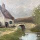 Oil on canvas, old, signed Th. Linsyer (19th-20th century) – gilded frame