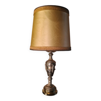 very beautiful Empire lamp, 1960 steel chrome gold small trace of normal wear, 31x20