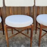 Series of 4 design Scandinavian teak chairs