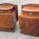 Pair of Art Deco Bedside Tables in Macassar Ebony Veneer