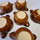 Set of 6 ear bowls in stoneware in very good condition.