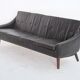 Mid-Century Teak and Leather 4-Seater Sofa by Svane Ekornes, 1960s