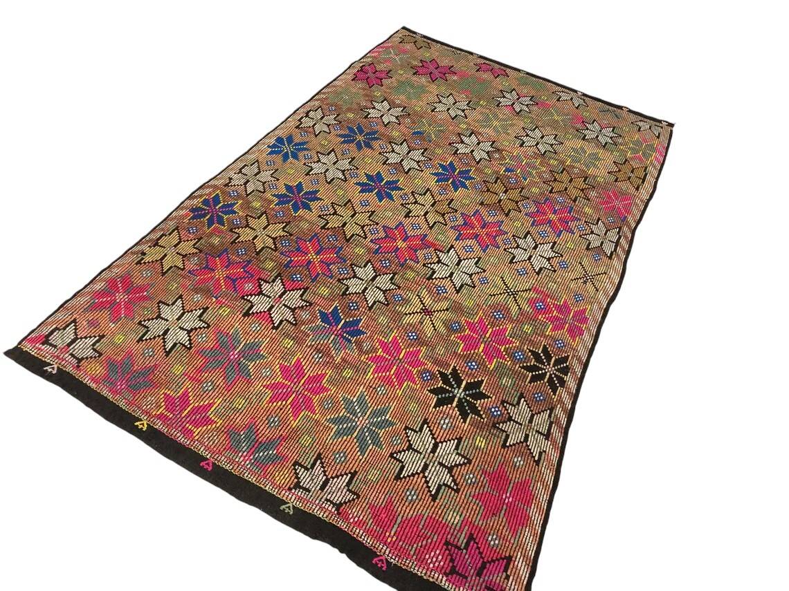 Oushak Decorative Wool Kilim Rug