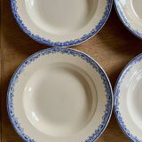 Set of 6 Fontanges Sarreguemines soup plates